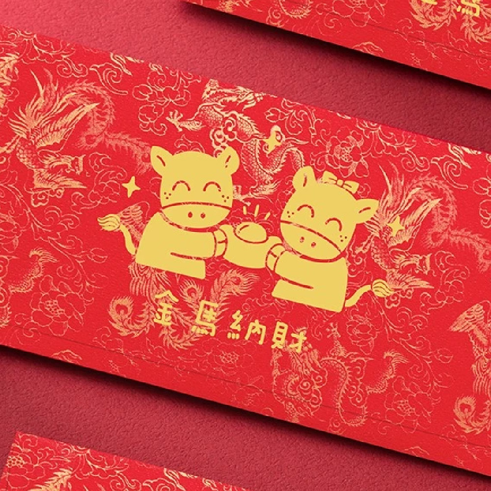 1A 2026 馬年 西式 紅包袋 金馬納財 10張入 /包 2013, , large
