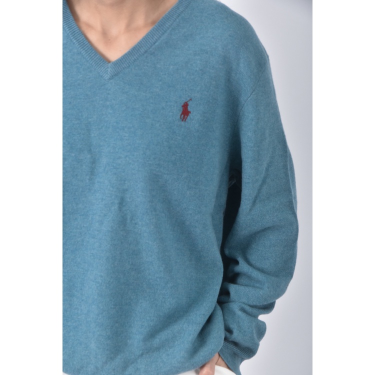 (M) ralph lauren羊毛純羊毛綠色長袖上衣二手衣, , large