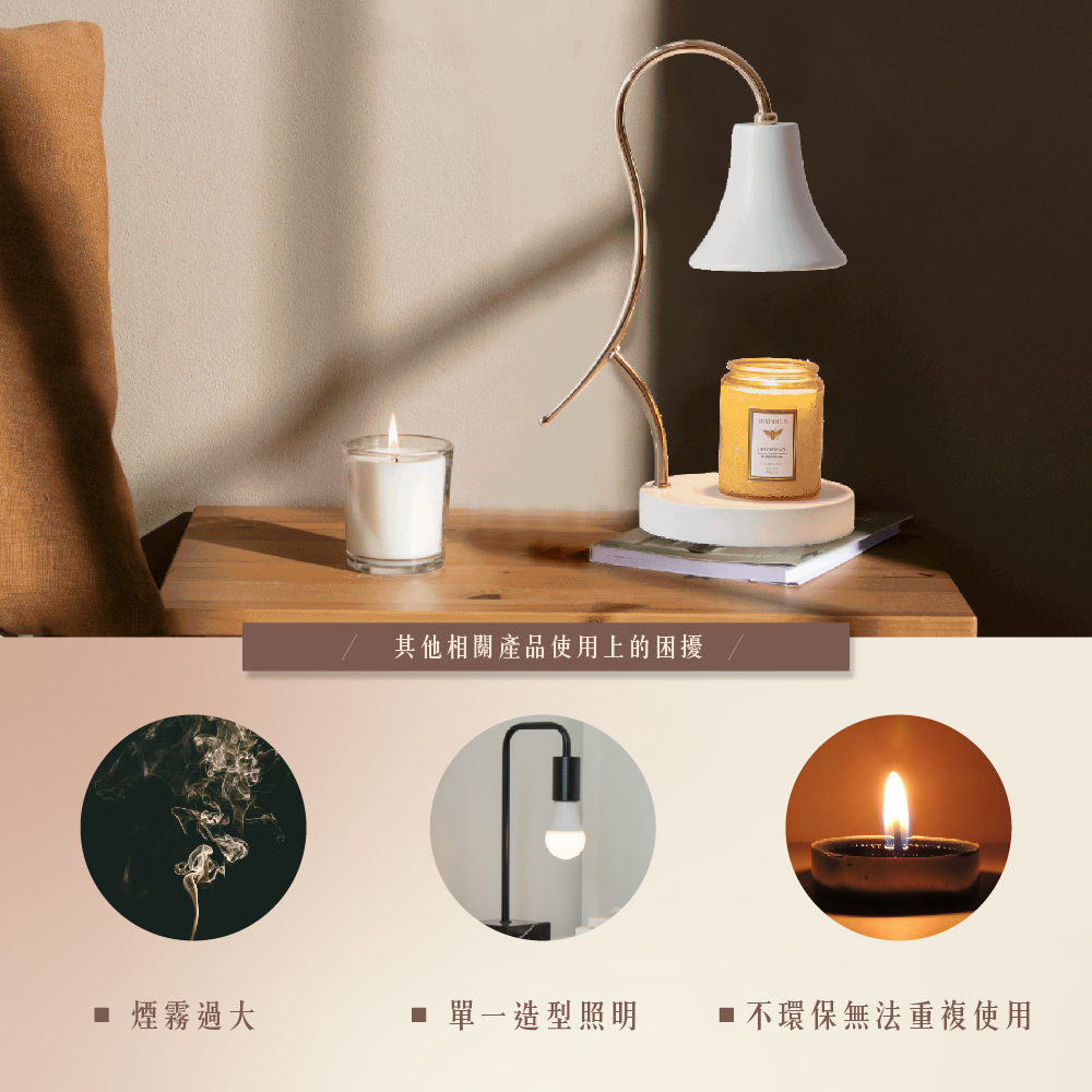 Maxcelia 瑪莎利亞｜白羽柔光融蠟燈｜MX-0050CW6, , large