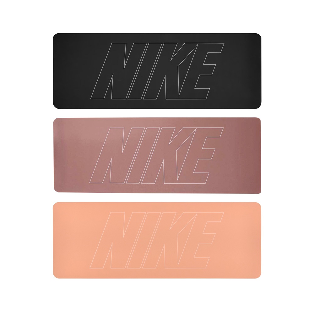 NIKE YOGA MAT 雙面瑜珈墊 4MM 隔音墊 訓練墊 運動墊 雙面可用 輕巧 便攜 穩定 止滑 黑 藕紅 粉橘