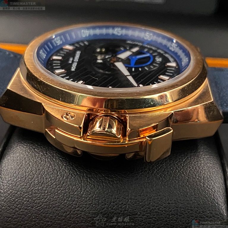 [星晴錶業]GiorgioFedon1919手錶,42mm,GF00003寶藍色錶面玫瑰金錶殼寶藍真皮皮革錶帶款, , large