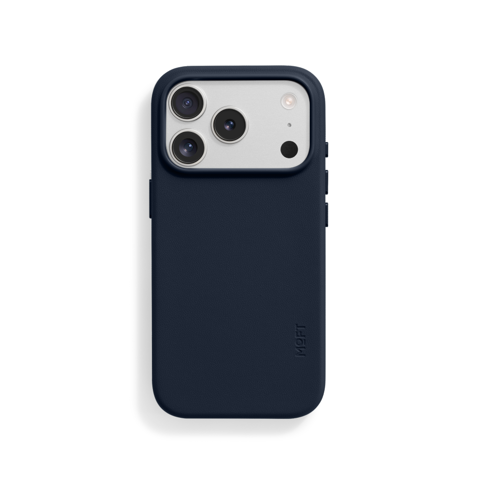【MOFT】iPhone17 Pro 皮革磁力保護殼MOVAS™ - 海峽藍, , large