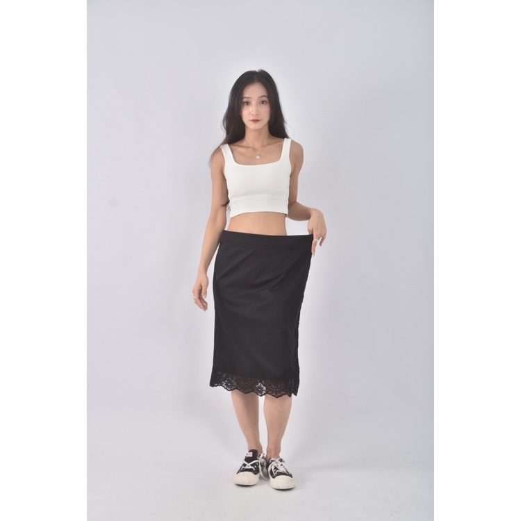 (3XL) fashion show棉質黑色長裙二手衣, , large