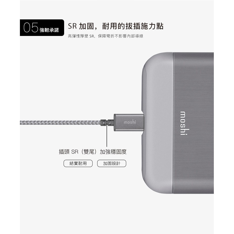 Moshi Integra USB-A to USB-C 充電傳輸編織線（1.5 m）, , large