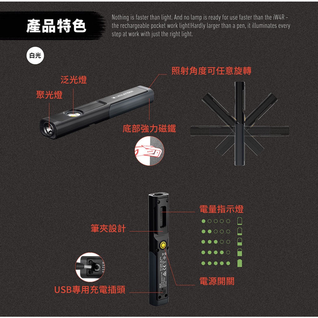 【德國Ledlenser】iW4R專業充電式工作燈, , large