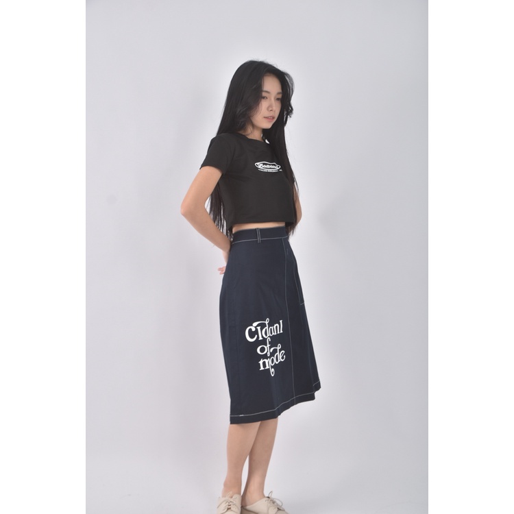 (XL) cidani質感棉質藍色長裙二手衣, , large