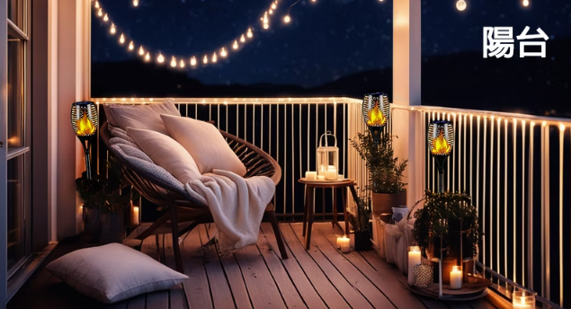 Solar flame lamp (large), , large