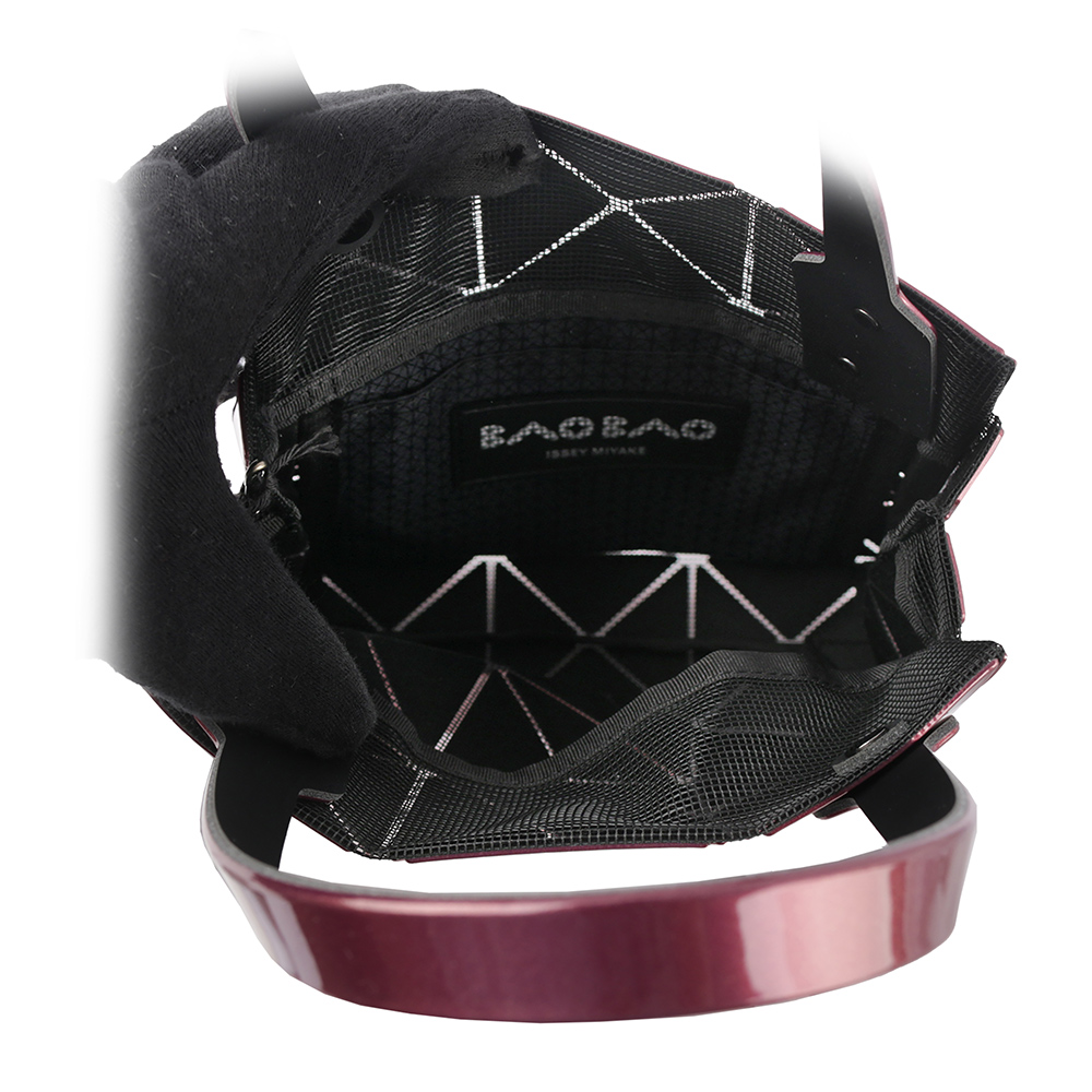 ISSEY MIYAKE BAO BAO CARAT-2 3X3 亮面金屬色手提小方盒/酒紅色, , large
