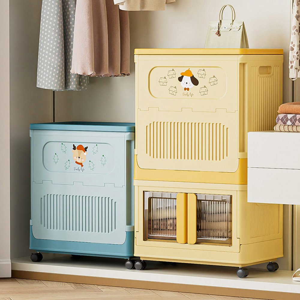 【AOTTO】49面寬童趣雙開門收納櫃(AL-018Y), , large