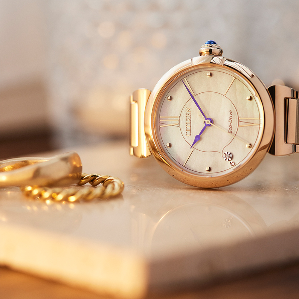 CITIZEN 星辰 L系列 May bells鈴蘭花女錶 EM1073-85Y, , large