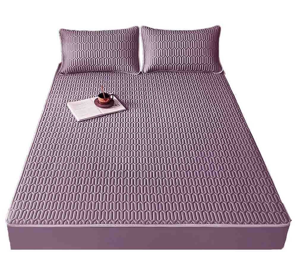 HABABY環安家居【禮盒组】床包式乳膠涼蓆 標準雙人   香芋紫, , large