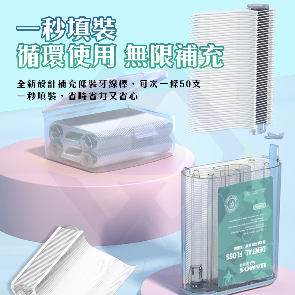 【禾統】自動牙線盒補充盒 / 200支/盒 (牙線棒 牙線棒收納盒 牙線 牙線盒 攜帶式牙線盒), , large