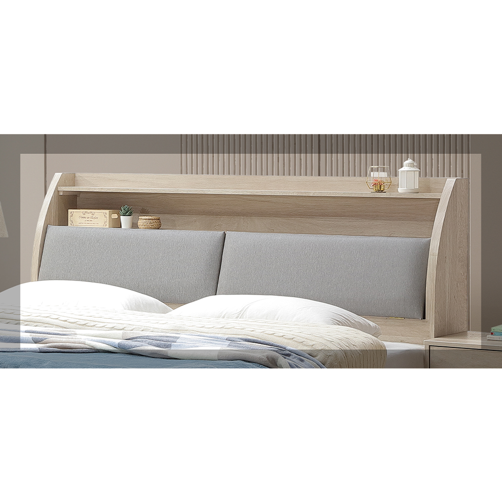 【唯熙傢俱】曼蒂橡木色6尺床頭箱