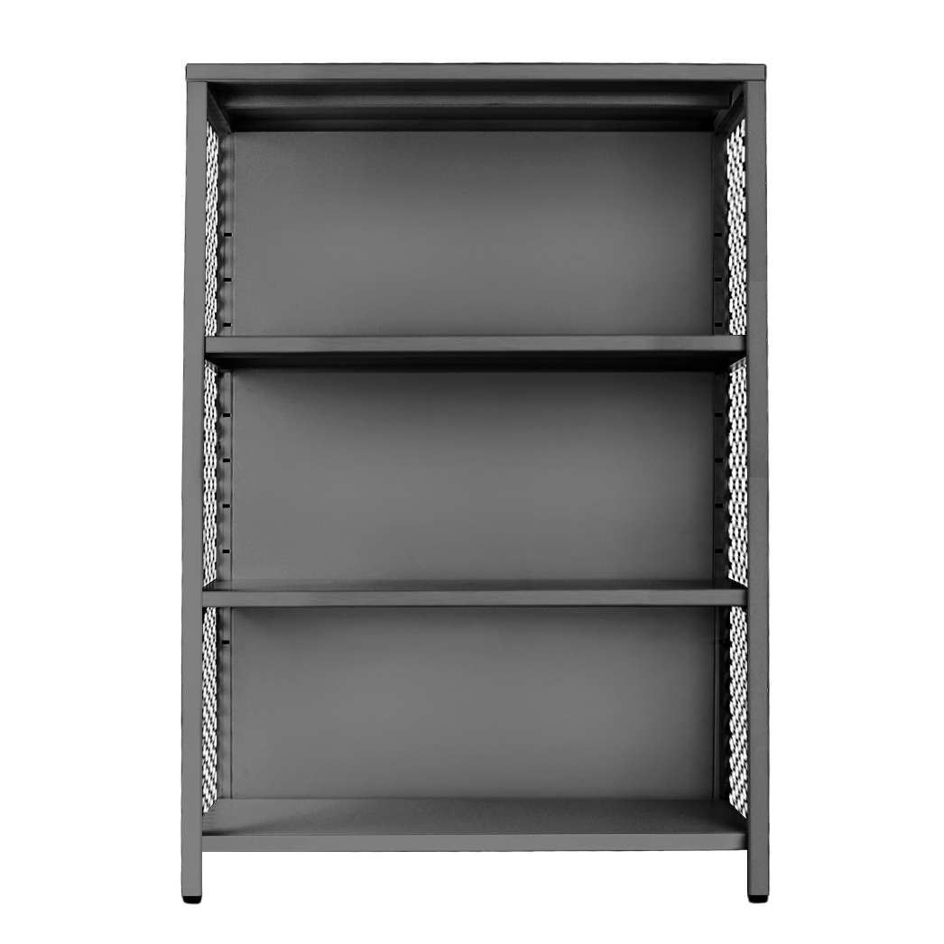 [佳格倉儲]工業風碳鋼置物層架 | 深35x寬80x高112 cm (共3層) 黑 | DIY組裝商品, , large
