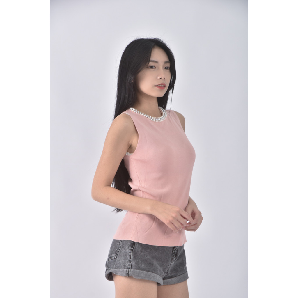 (S) nicoco daily質感圓領粉色上衣二手衣, , large