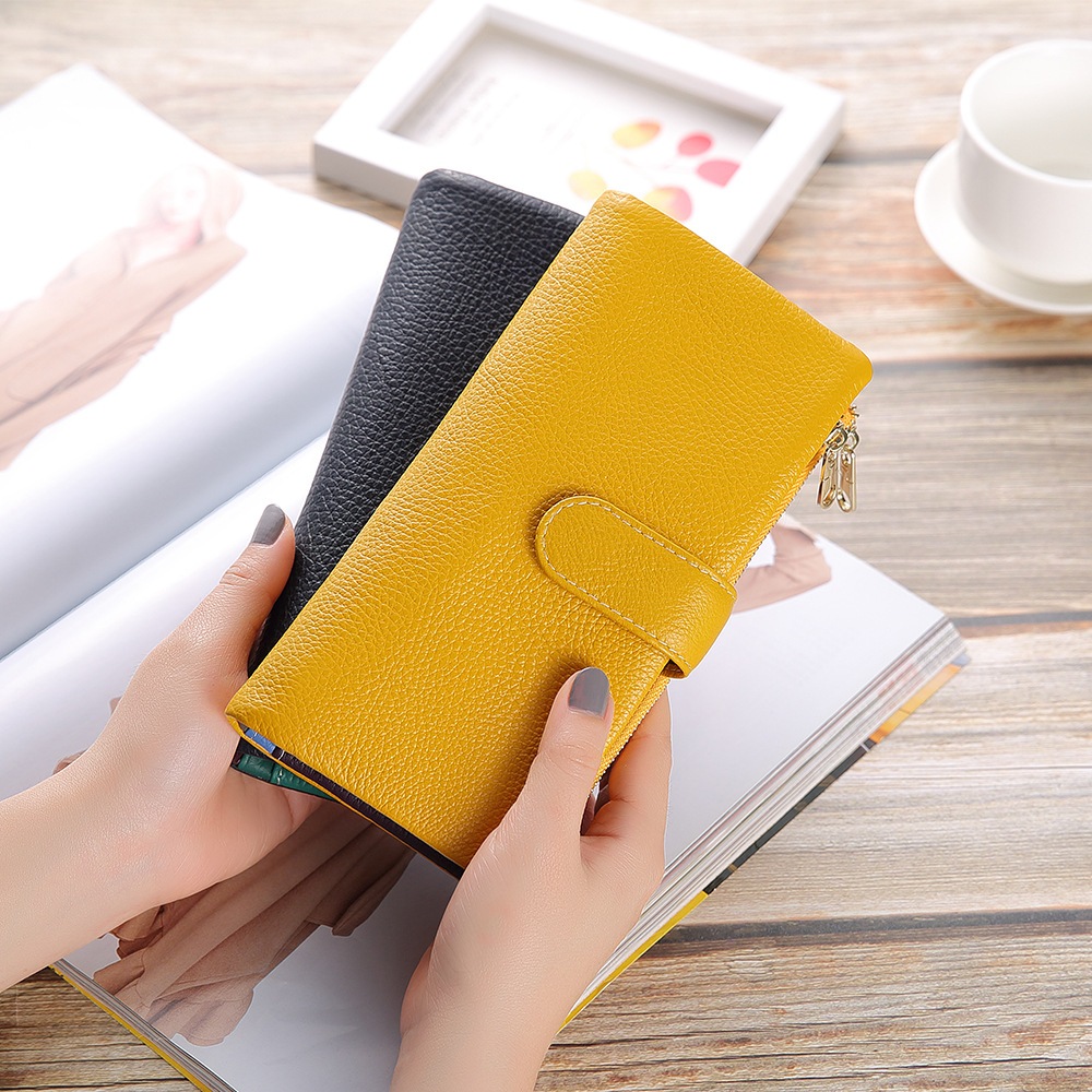 【現貨保固】多功能長夾 可拆式撞色女長夾 手拿包 錢包 真皮長夾 長卡夾包, , large