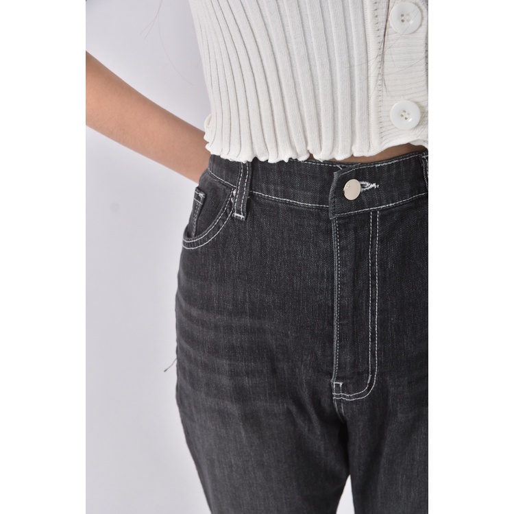 (XL) vividpunch韓牌高腰寬版灰色長褲二手衣, , large