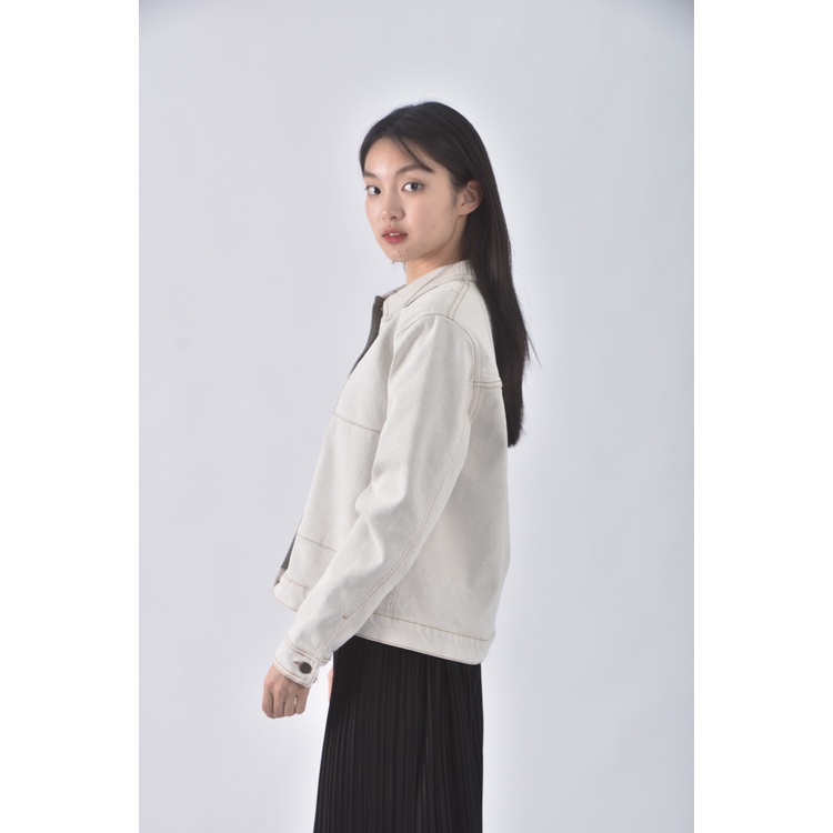 (M) chole stora丹寧牛仔質感灰色外套二手衣, , large