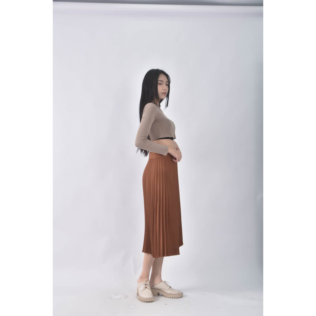 (XL) sezane百折橘色長裙二手衣, , large