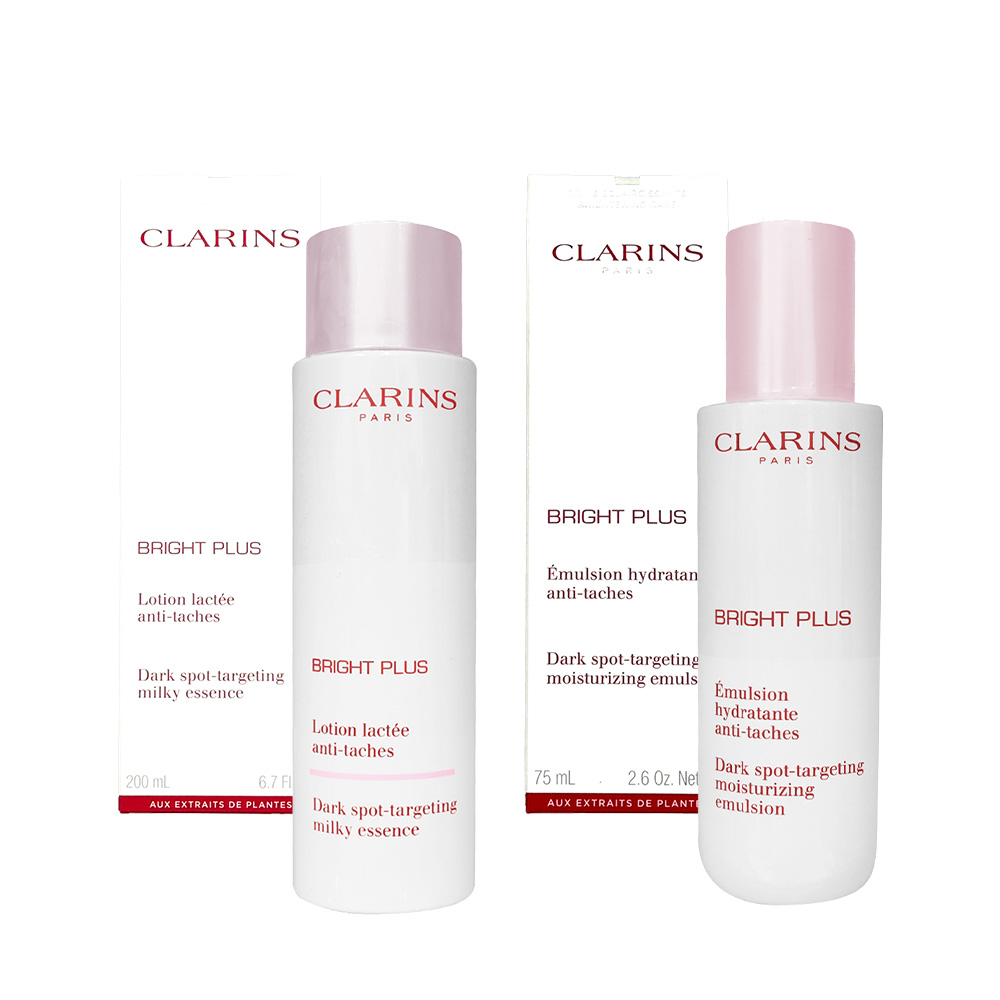 【CLARINS 克蘭詩】 氧氣亮白淡斑精華水 200ml #潤澤 +乳液 75ml, , large