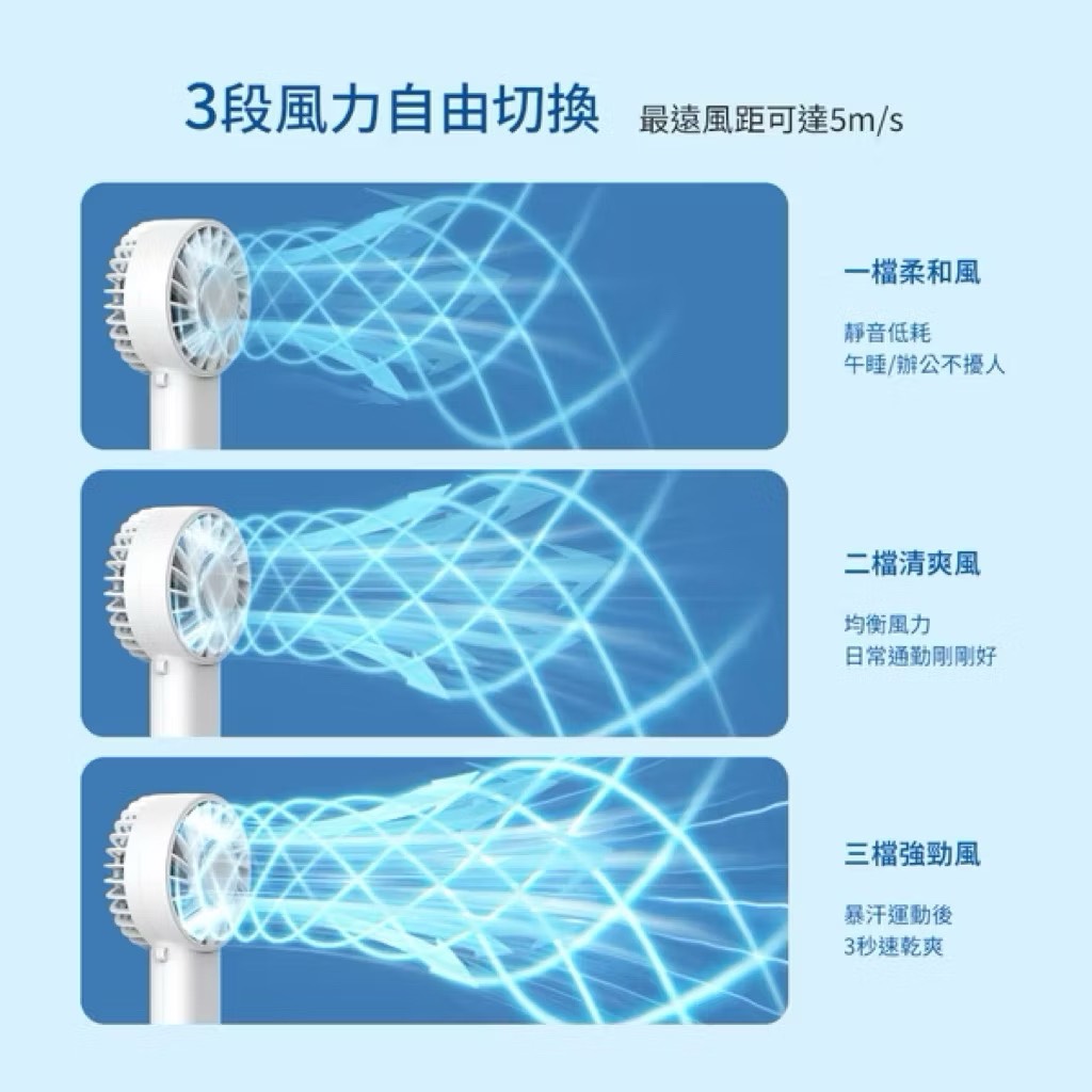 Handheld neck fan, , large