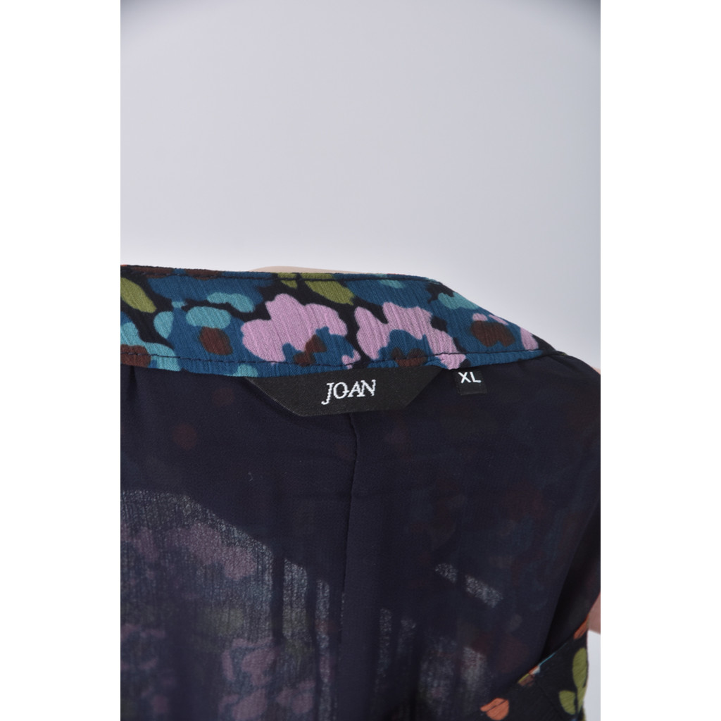 (M) joan綁帶藍色短袖上衣二手衣, , large