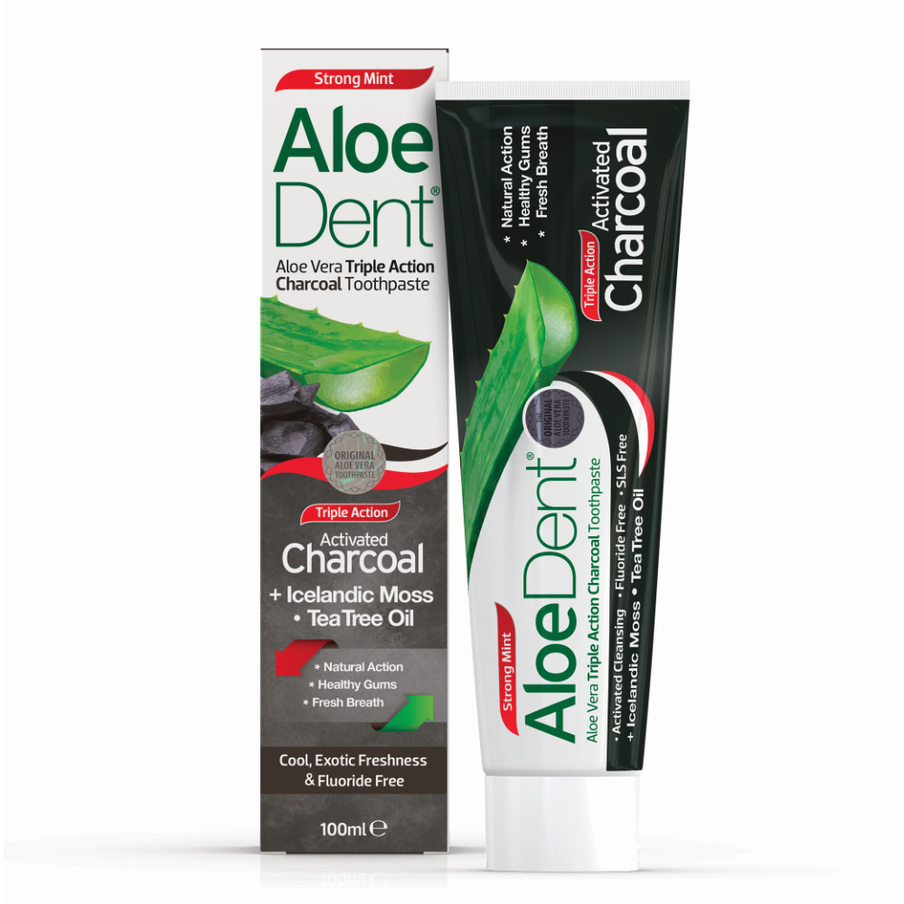 英國Aloe Dent-炭潔淨牙膏(無氟 100ml x 2入), , large