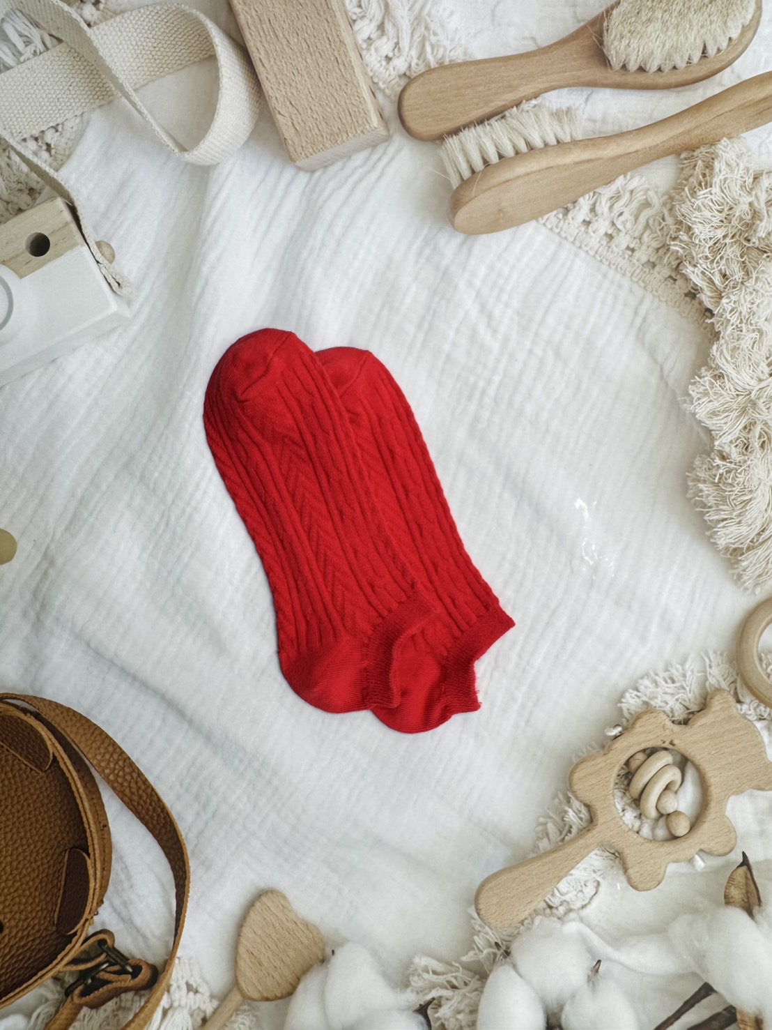 【RUNWAY】《RUNWAY SOCKS》Japanese/Korean Style Candy Socks &ndash; 22 Colors, Double Cylinder No-Show Socks &ndash; Bright Red Limited Quantity &ndash; While Supplies Last, , large