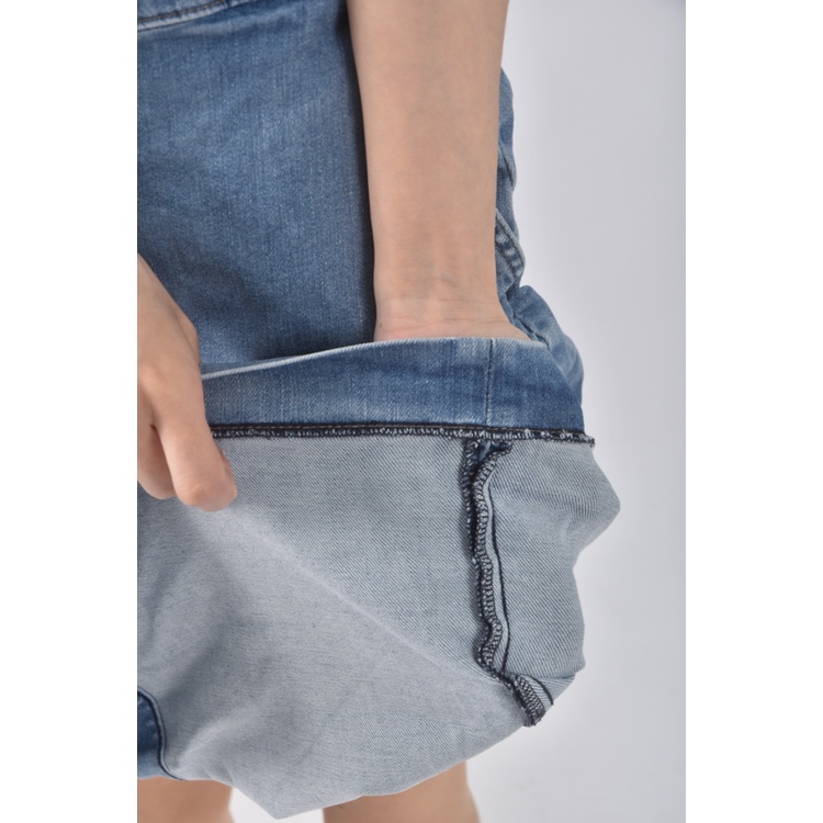 (M) uniqlo丹寧牛仔質感棉質藍色長裙二手衣, , large