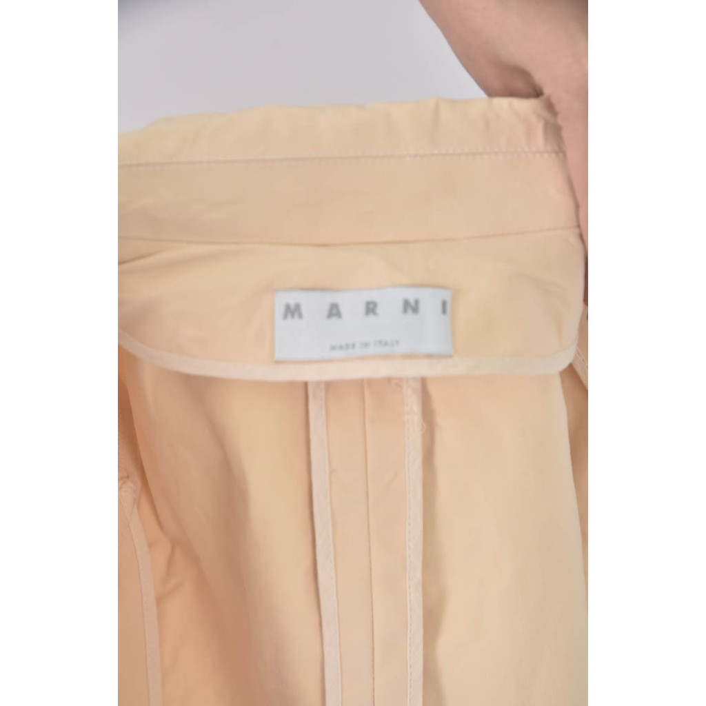 (S) marni西裝棉質義大利品牌皺折紋理杏色外套二手衣, , large