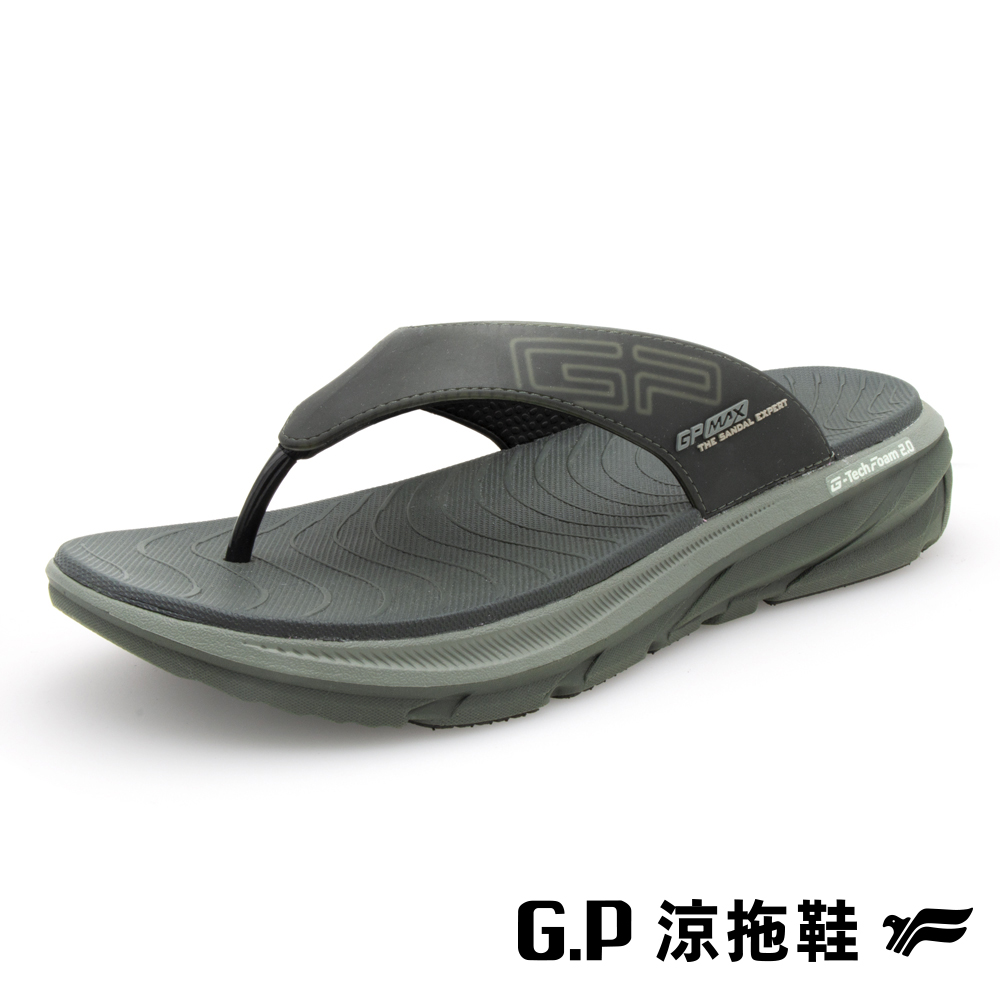 G5653M輕量厚底男拖鞋, , large