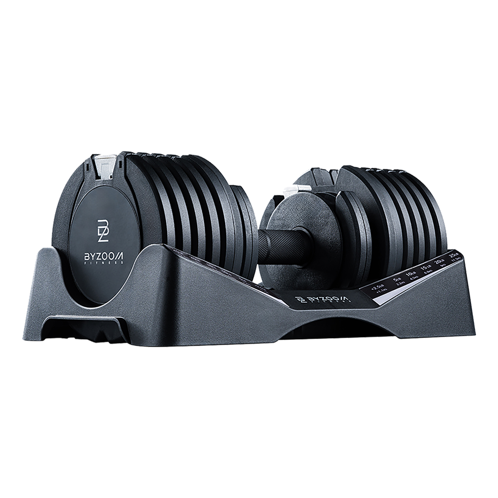 【BYZOOM FITNESS】Pure Series 12.5kg(27.5LB) 10段重量 可調式啞鈴, , large