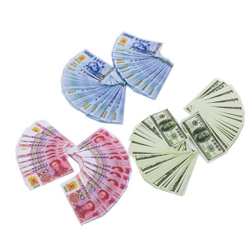 【金發財金紙】冥國台幣人民幣美金 三合一各 500張(金紙-冥界財富系列), , large