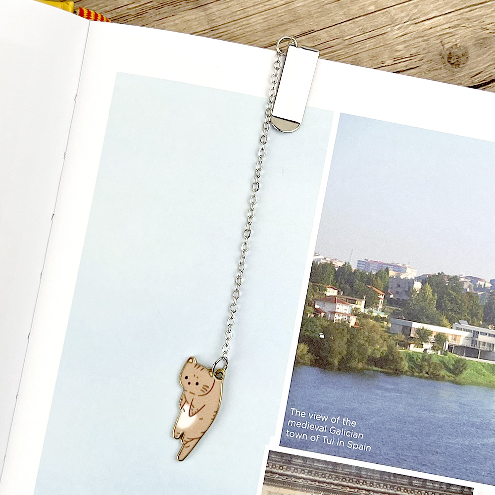 Cat Pendant Chain Bookmark, , large