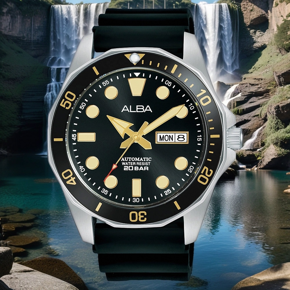 ALBA 雅柏 Tokyo Design 潛水風格機械錶-43mm  AL4553X1/Y676-X063C, , large