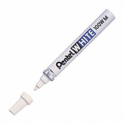 飛龍pentel X100白色油漆筆 WHITE( 極細字/細字/中字/粗字)*只有白色-粗字, , large