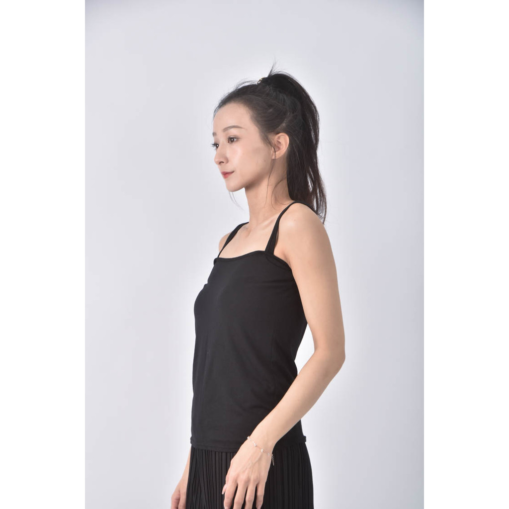 (S) 吊帶黑色上衣二手衣, , large