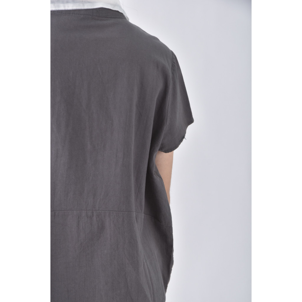 (XL) oys排扣灰色短袖上衣二手衣, , large