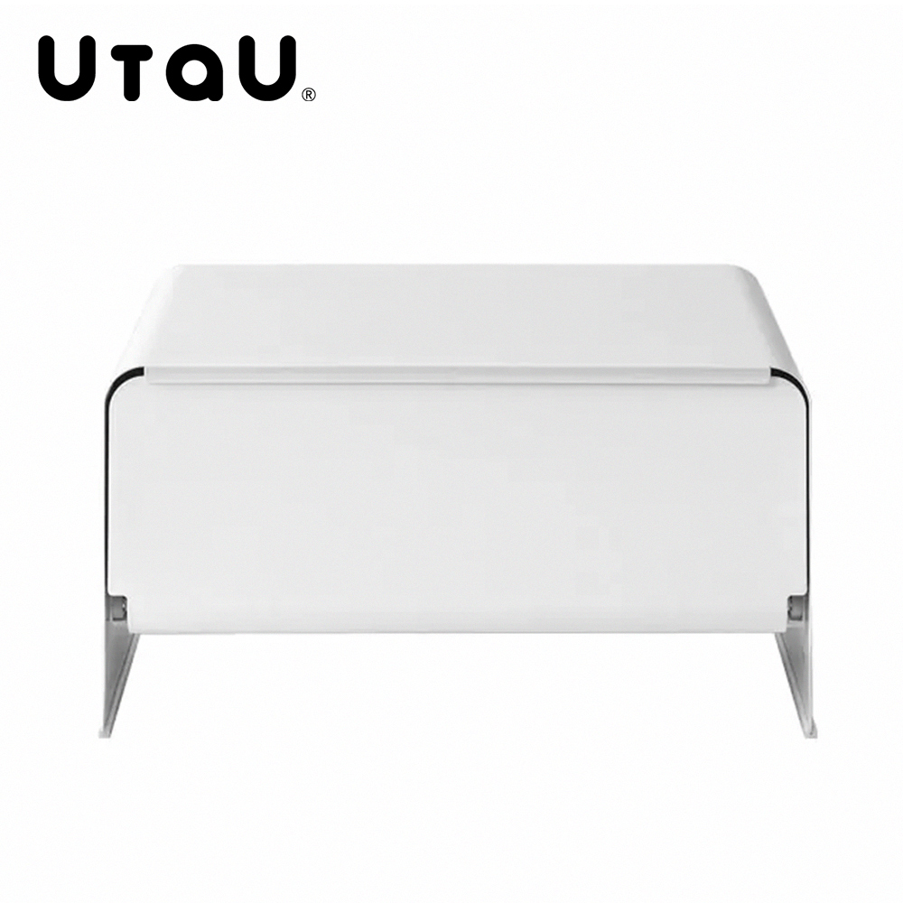 【UtaU】日本設計抽屜式時尚收納櫃大款(磁吸收納/烤麵包機收納/電器收納/抽屜式設計) 雪峰白, , large