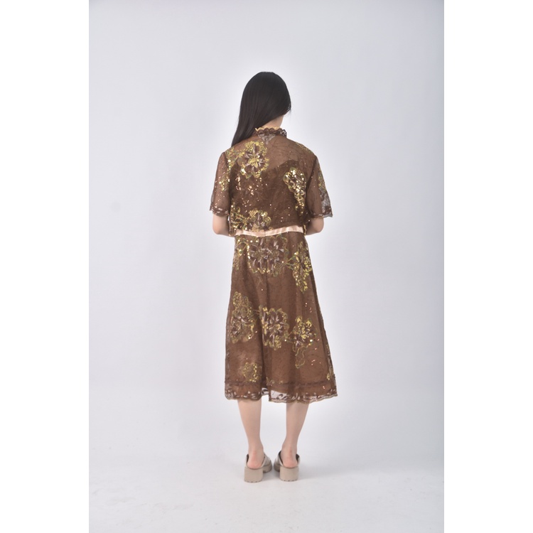 (S) chen chen兩件式棕色洋裝二手衣, , large