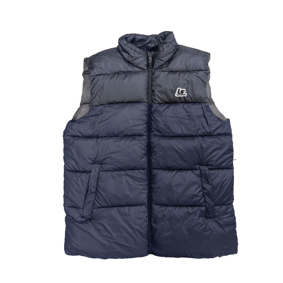 輕絨拼色保暖背心-男款MA-8034, , large