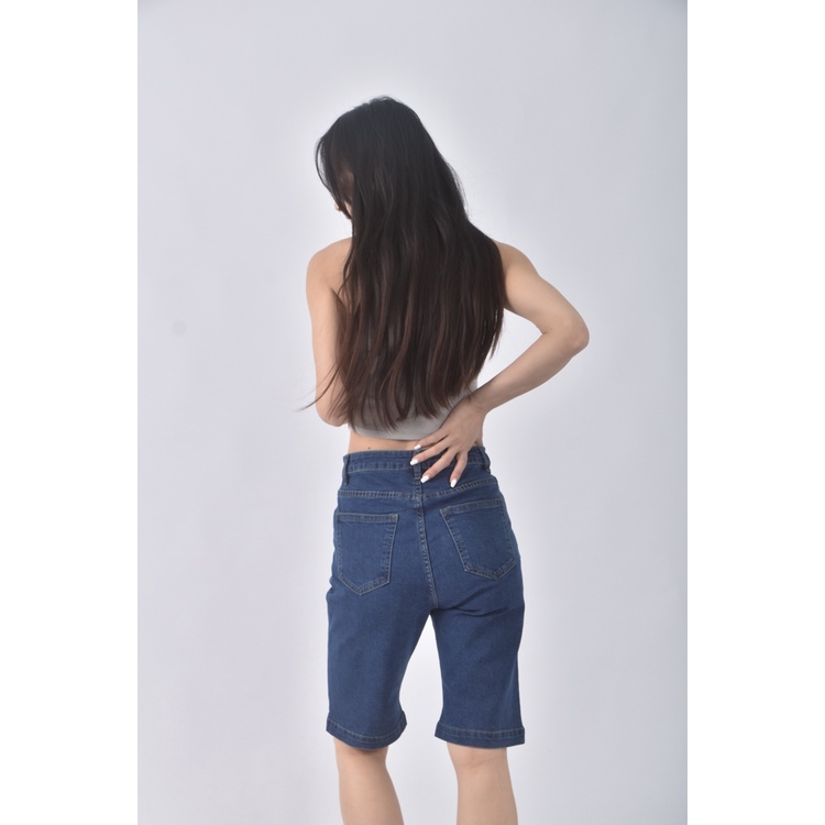 (M) mercci22高腰丹寧牛仔五分藍色短褲二手衣, , large