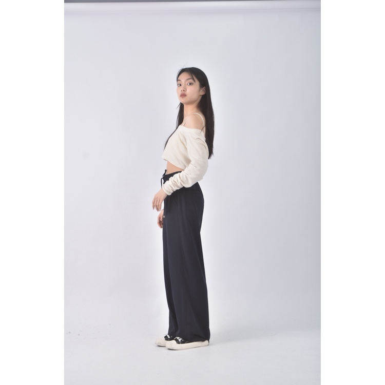 (M) a v v高腰質感藍色長褲二手衣, , large