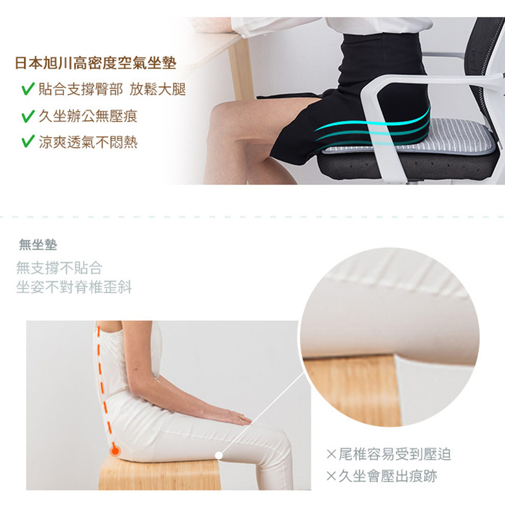 【日本旭川】AIRFit氧活力涼感空氣座墊1.2cm(賣場) 水洗坐墊 涼墊 涼坐墊 日本技術 3D立體透氣, , large
