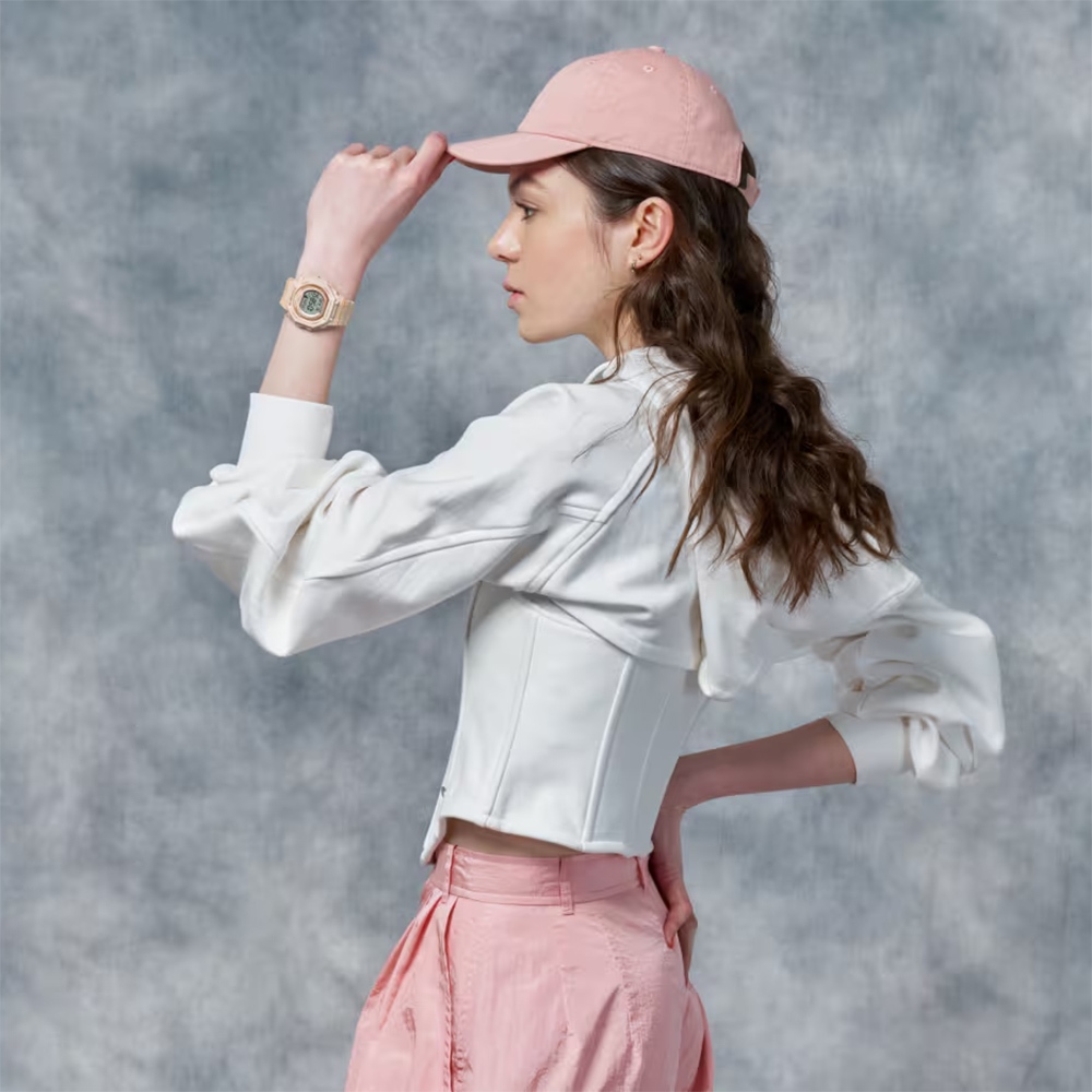 CASIO 卡西歐 G-SHOCK 計步藍芽手錶 柔和色調女錶 GMD-B300-4, , large