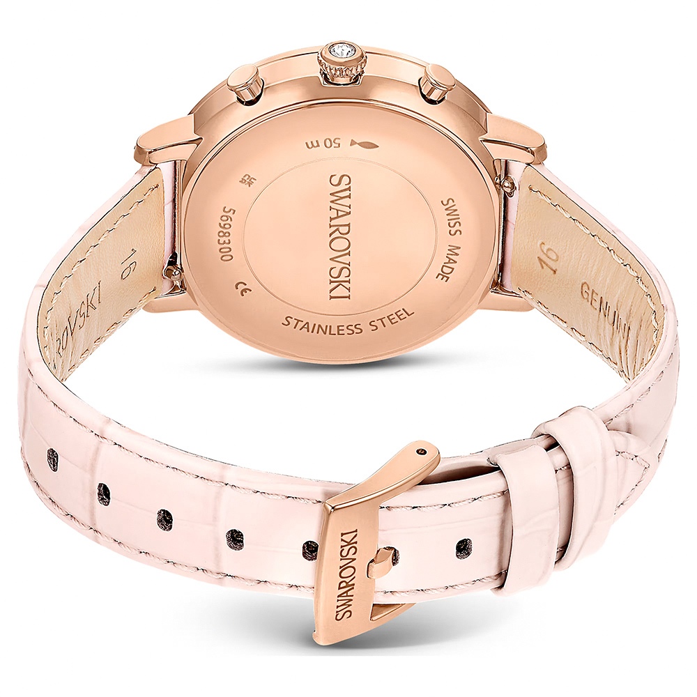 SWAROVSKI 施華洛世奇 Matrix Tennis Chrono水晶三眼計時手錶 女錶-36mm 5698300, , large