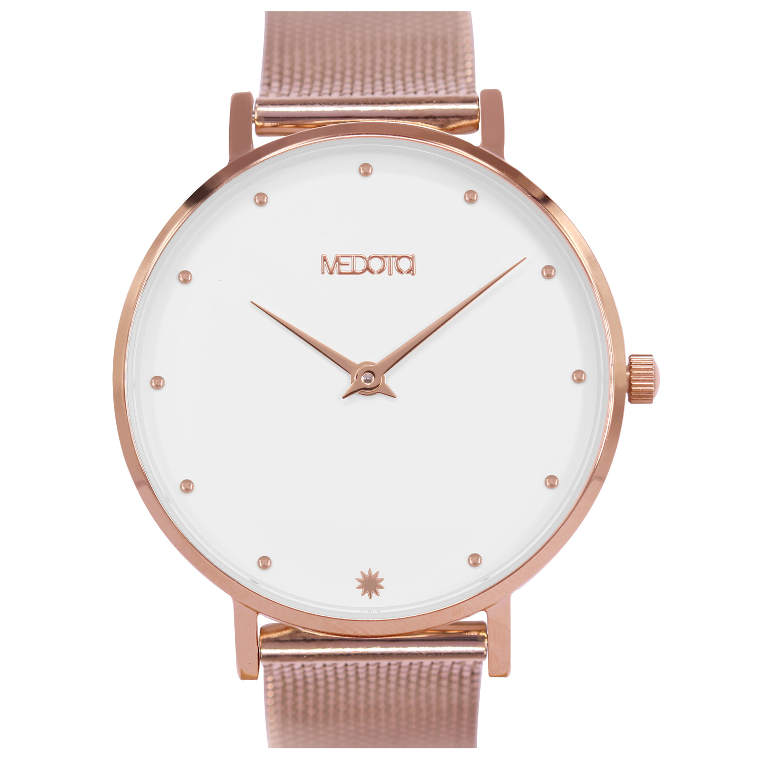 [MEDOTA] Mini Chica minimalist 36mm dial mesh band ladies watch-Rose Gold / LH-10303, , large