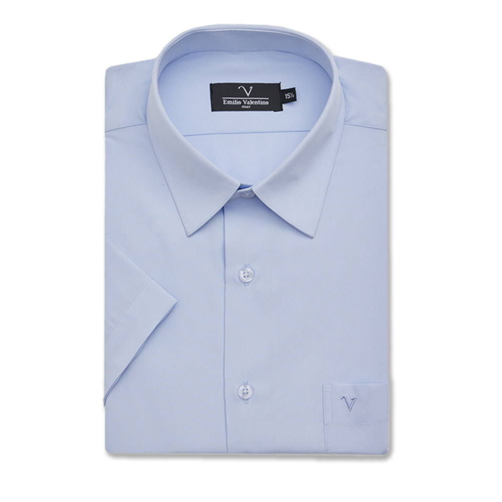 范倫提諾涼感吸排短袖襯衫3011藍, , large