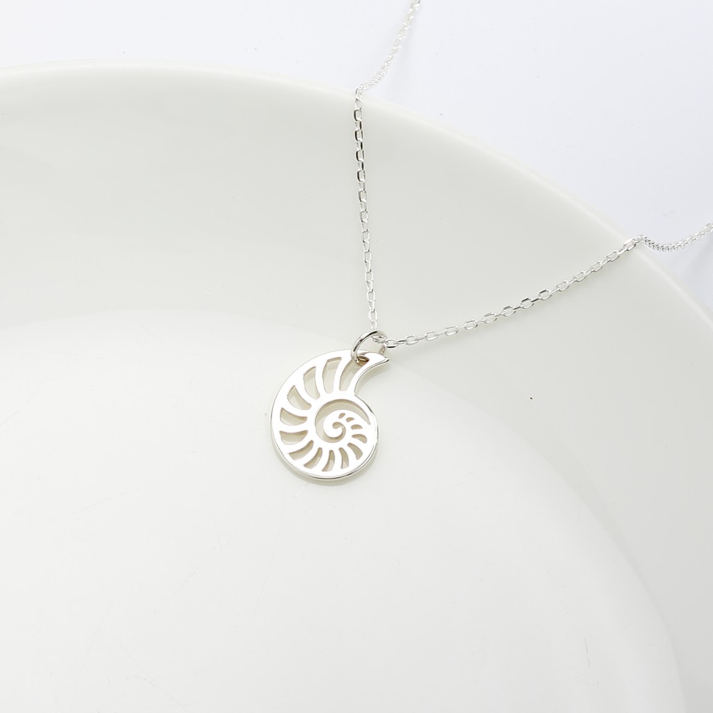 【Angel & Me】Shell Golden ratio s925 sterling silver necklace Birthday gift, , large