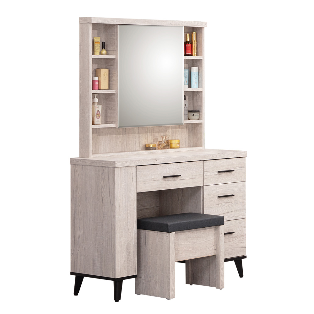 【唯熙傢俱】凱熙橡木白3.2尺化妝台, , large